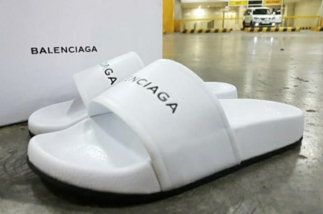 White panther blash flip flop